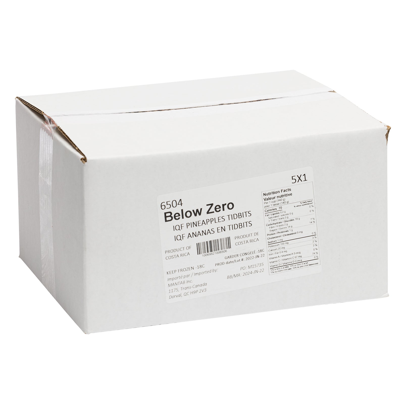 BELOW ZERO Pineapple Tidbit